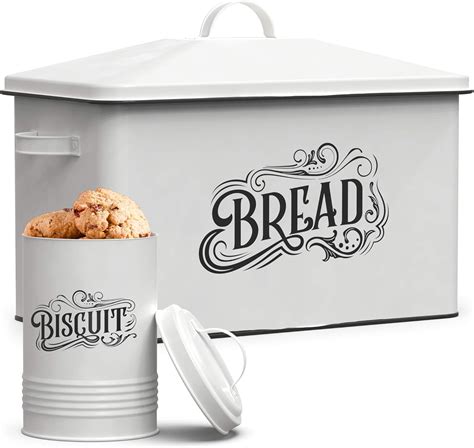 white metal bread box|metal farmhouse bread box.